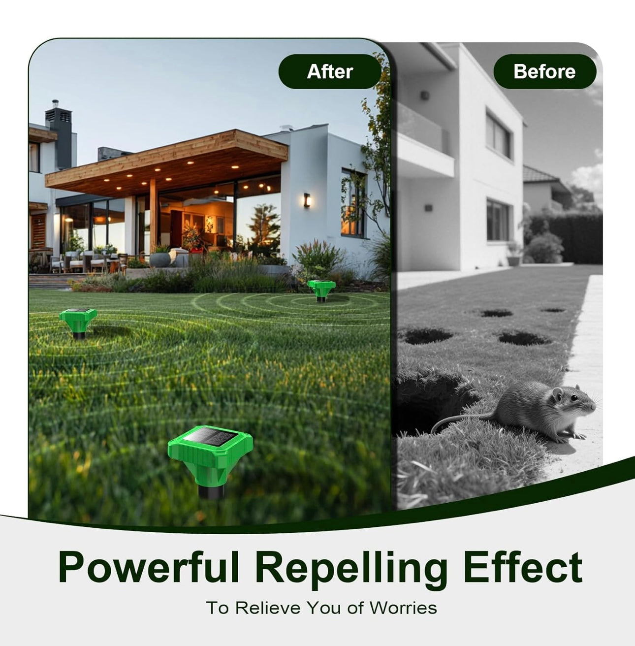 Kevana™ – Repellente Solare Ultrasuoni | Protezione per Giardini, Orti e Aree Esterne da Animali Indesiderati