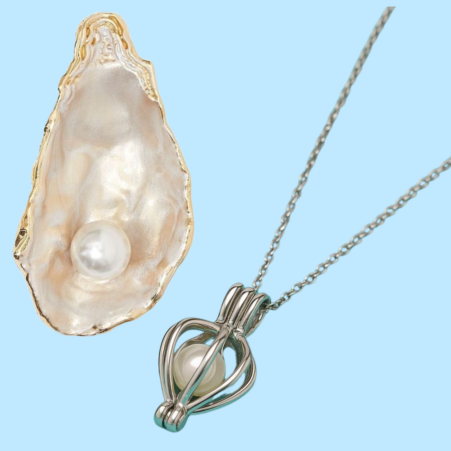 Set lacrime di mare ™ – Collana, Anello e Orecchini con Vera Perla Naturale