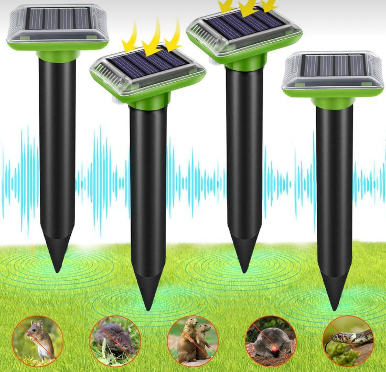 Kevana™ – Repellente Solare Ultrasuoni | Protezione per Giardini, Orti e Aree Esterne da Animali Indesiderati